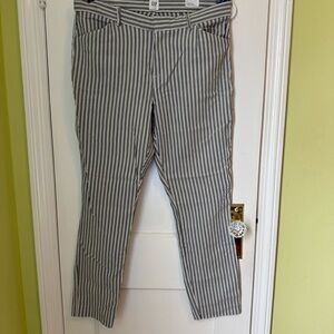 GAP Black & White Pinstripe Skinny Ankle Pants